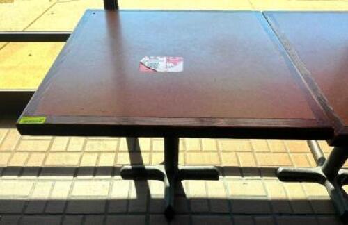 36" X 36" COMPOSITE TOP TABLE WITH BASE.