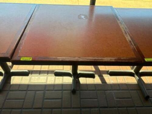 36" X 36" COMPOSITE TOP TABLE WITH BASE.
