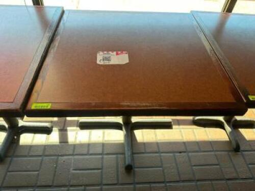 36" X 36" COMPOSITE TOP TABLE WITH BASE.