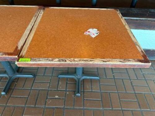 30" X 30" COMPOSITE TOP TABLE WITH BASE.