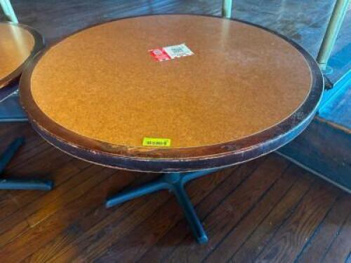 48" ROUND COMPOSITE TOP TABLE WITH BASE.