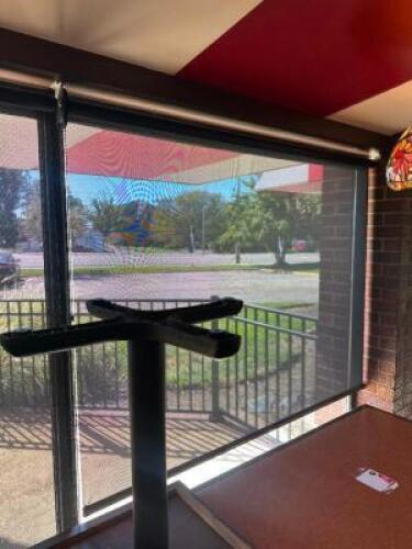 (3) 8' BLACK MESH RETRACTABLE SUN SCREEN SHADES