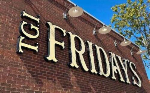 14' LARGE LETTERING "TGI FRIDAYS" SIDE STORE SIGN