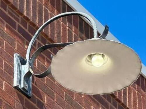 (8) OUTDOOR DOWN LIGHT METAL WALL SCONE FIXTURES