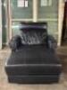 BLACK LEATHER LOUNGE CHAIR - 3