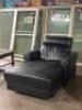 BLACK LEATHER LOUNGE CHAIR - 4