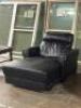 BLACK LEATHER LOUNGE CHAIR - 5