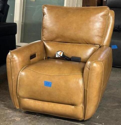 DERBAN 40" LEATHER ZERO GRAVITY RECLINER