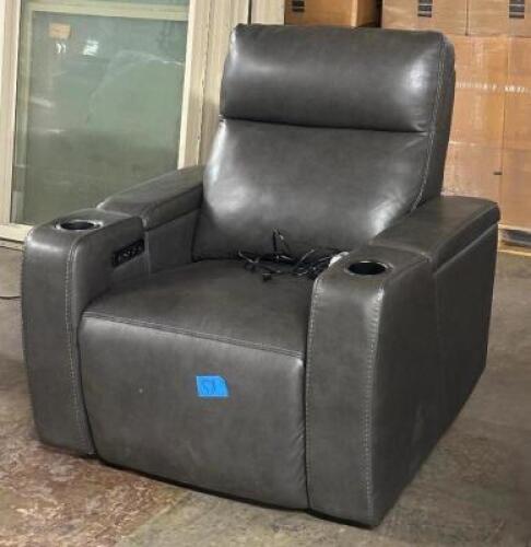 GREYMEL LEATHER POWER RECLINER
