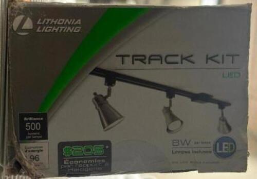 3 LIGHT BRUSHED NICKEL LED TRACK LIGHT