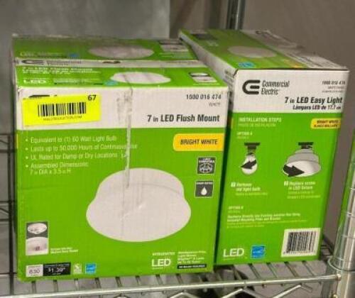 (3) - 7 IN. LED FLUSH MOUNTS