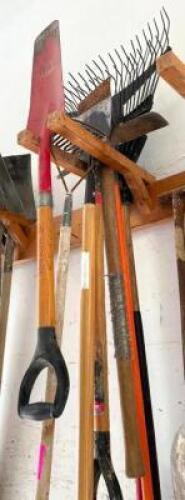 ASSORTED YARD TOOLS AS SHOWN