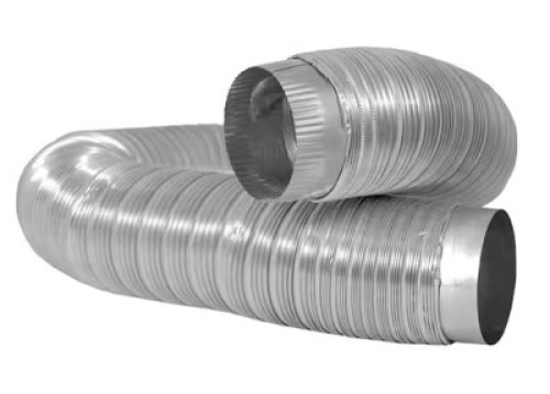 4 IN. X 6 FT. HEAVY DUTY ALUMINUM DUCT WITH COLLARS