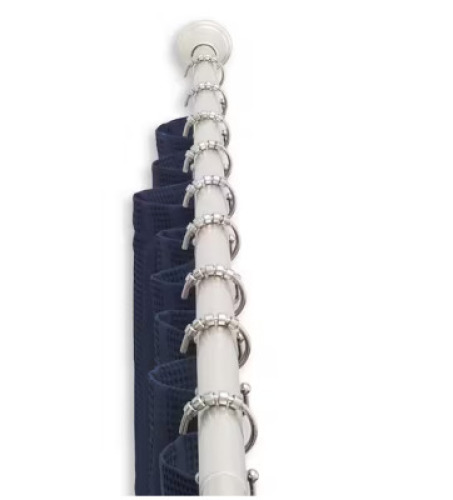 72 IN. ALUMINUM ADJUSTABLE TENSION NO-TOOLS SHOWER ROD
