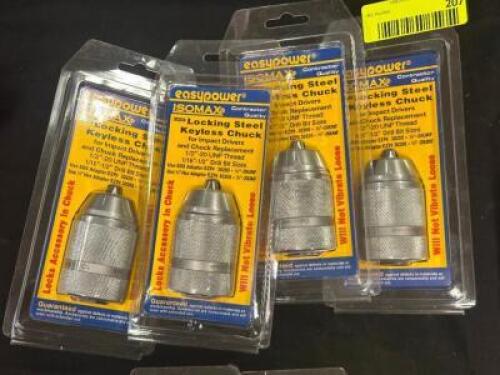 (4) - LOCKING STEEL KEYLESS CHUCK