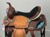 WESTERN BARREL RACING SHOW HORSE SADDLE WITH TACK SET - 3