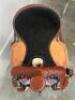WESTERN BARREL RACING SHOW HORSE SADDLE WITH TACK SET - 4