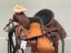 WESTERN BARREL RACING SHOW HORSE SADDLE WITH TACK SET - 4