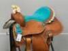 WESTERN BARREL RACING SHOW HORSE SADDLE WITH TACK SET - 3