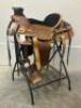 WESTERN BARREL RACING SHOW HORSE SADDLE WITH TACK SET - 2