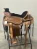 WESTERN BARREL RACING SHOW HORSE SADDLE WITH TACK SET - 3