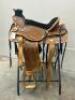 WESTERN BARREL RACING SHOW HORSE SADDLE WITH TACK SET - 6