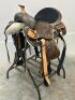 WESTERN BARREL RACING SHOW HORSE SADDLE WITH TACK SET - 3