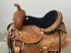 WESTERN BARREL RACING SHOW HORSE SADDLE WITH TACK SET - 2