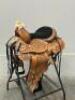 WESTERN BARREL RACING SHOW HORSE SADDLE WITH TACK SET - 3