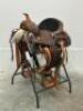 WESTERN BARREL RACING SHOW HORSE SADDLE WITH TACK SET - 4