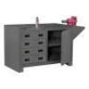 DESCRIPTION: (1) STATIONARY INDUSTRIAL WORKSTATION BRAND/MODEL: DURHAM #72339732 INFORMATION: LOCKING, BENCH CABINET, 2000 LB CAPACITY, 4 DRAWER SIZE: