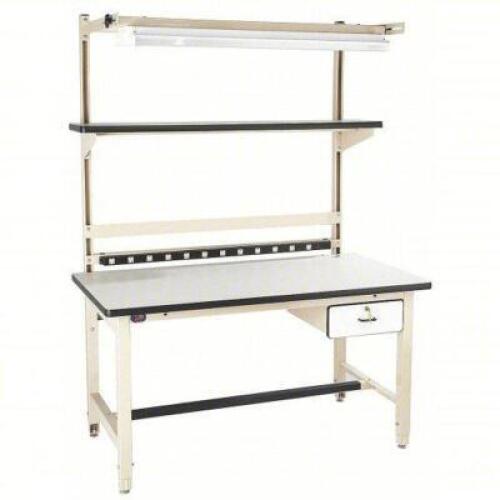 DESCRIPTION: (1) BENCH IN A BOX BRAND/MODEL: PRO LINE #BIB1 INFORMATION: PLASTIC LAMINATE, FOOTREST, DRAWER WITH LOCK, OUTLET POWER SUPPLY, BIN HOLDER