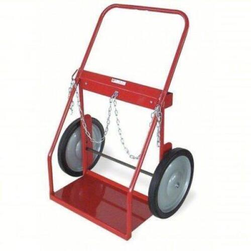 DESCRIPTION: (1) WELDING CYLINDER HAND TRUCK BRAND/MODEL: DAYTON #5Z082 INFORMATION: 2 CYLINDER CAPACITY, 500 LB LOAD CAPACITY, CHAIN SIZE: 12 1/2 IN