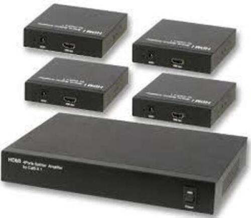 DESCRIPTION: (1) HDMI SPLITTER BRAND/MODEL: MCM CUSTOM AUDIO #50 15010 INFORMATION: CAT5E EXTENDER, 1X4 RETAIL$: $225.67 EA QTY: 1