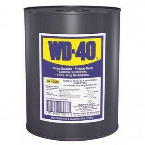 DESCRIPTION: (1) GENERAL PURPOSE LUBRICANT BRAND/MODEL: WD 40 #20JY67 SIZE: 5 GALLON RETAIL$: 153.49 QTY: 1