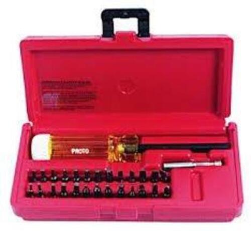 DESCRIPTION: (1) MAGNETIC SCREWDRIVER BIT SET BRAND/MODEL: PROTO #J61929 INFORMATION: RED CARRY CASE, 28 PIECE RETAIL$: $90.94 EA QTY: 1
