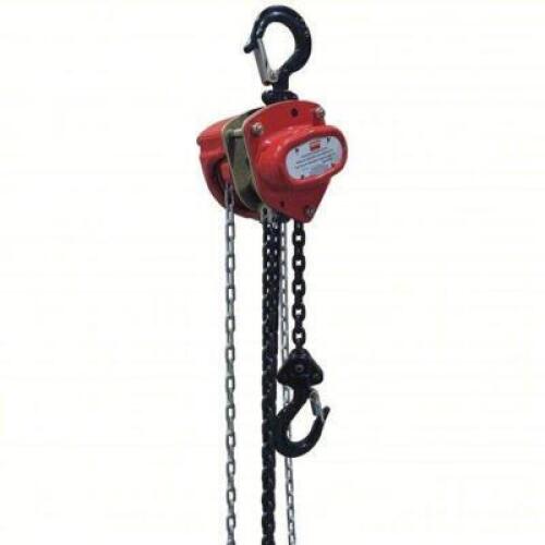 DESCRIPTION: (1) MANUAL CHAIN HOIST BRAND/MODEL: HARRINGTON/CF010 10 INFORMATION: LOAD CAPACITY: 2000 LBS/MAX LIFT: 10' SIZE: 10' HOIST LIFT X 1 1/8"H