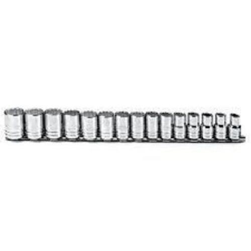 DESCRIPTION: (1) SET OF SOCKETS BRAND/MODEL: PROTO #J54206 INFORMATION: 12 POINT, 15 PIECES SIZE: 1/2" DRIVE RETAIL$: $224.63 EA QTY: 1