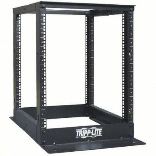 DESCRIPTION: (1) OPEN FRAME RACK BRAND/MODEL: TRIPP LITE #6HKP4 INFORMATION: 4 POST: FLOOR MOUNT, 13 RACK UNITS, BLACK POWDER COATED, STEEL RETAIL$: $
