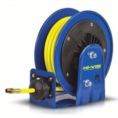DESCRIPTION: (1) SPRING RETURN HOSE REEL BRAND/MODEL: COXREELS #LG LP 320 HV INFORMATION: 300 PSI MAX OP PRESSURE, BRASS, BLUE SIZE: 20 FT (3/8 IN I.D