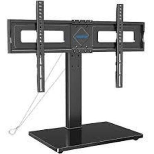 DESCRIPTION: (1) TABLE TOP TV STAND BRAND/MODEL: PRO SIGNAL #50 14797 INFORMATION: BLACK, WITH SAFETY CABLE KIT SIZE: 32" TO 70" RETAIL$: $70.00 EA QT