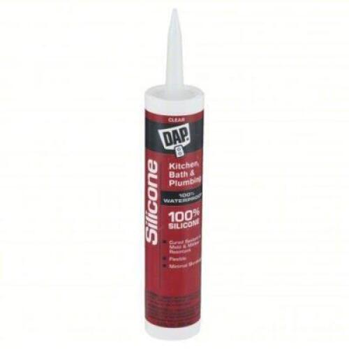 DESCRIPTION: (12) SILICONE SEALANT BRAND/MODEL: DAP #2KVH6 INFORMATION: FOR KITCHEN, BATH AND PLUMBING, CLEAR SIZE: 10 OZ RETAIL$: $9.99 EA QTY: 12
