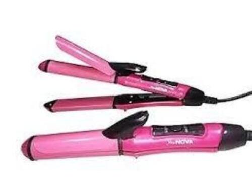DESCRIPTION: (1) HAIR BEAUTY SET BRAND/MODEL: NOVA INFORMATION: PINK, 2 BARREL RETAIL$: $12.00 EA QTY: 1