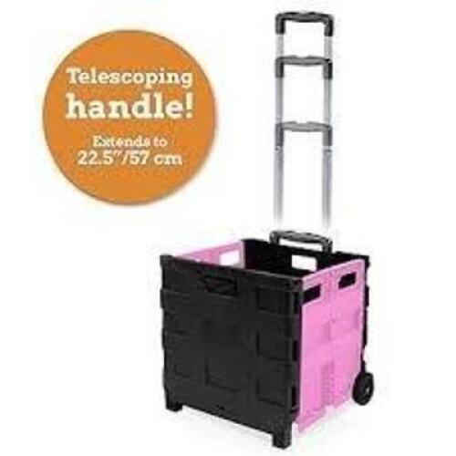 DESCRIPTION: (1) COLLAPSIBLE CART ON THE GO BRAND/MODEL: POP LOAD COLLAPSE & STORE INFORMATION: BLACK, FOLDABLE, COMPACE,, TELESCOPING HANDLE SIZE: 39