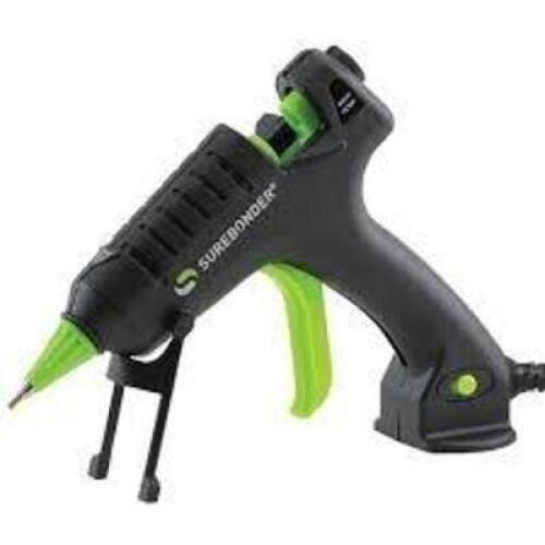 DESCRIPTION: (1) HIGH TEMP GLUE GUN BRAND/MODEL: SUREBONDER INFORMATION: CORDLESS, 60 WATTS, FULL SIZE GLUE STICKS RETAIL$: $17.49 EA QTY: 1