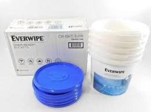 DESCRIPTION: (5) BUCKETS OF WIPES BRAND/MODEL: EVERWIPE #CR-BKT-5-PR INFORMATION: EMPTY BUCKETS RETAIL$: $22.69 TOTAL QTY: 5
