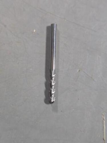 DESCRIPTION: (1) SOLID CARBIDE BALL END MILL BRAND/MODEL: ACCUPRO 09492299 SIZE: 1/8" X1/2" X 1/8" QTY: 1