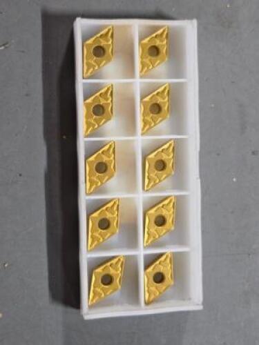 DESCRIPTION: (10) CARBIDE TURNING INSERTS BRAND/MODEL: TUNGALOY DNMG150408-TM RETAIL$: 244.5 QTY: 10