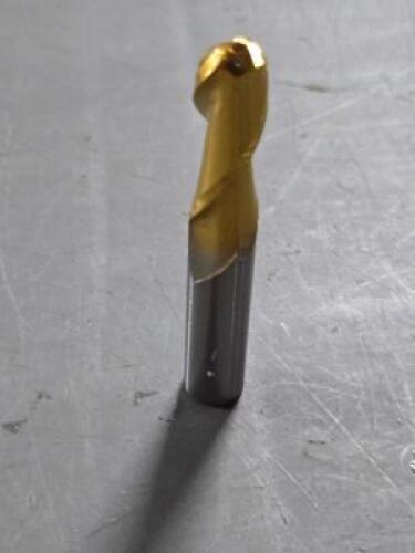 DESCRIPTION: (1) SOLID CARBIDE BALL END MILL BRAND/MODEL: HERTEL 74603449 SIZE: 3/8" X 1" X 3/8" RETAIL$: 33.41 QTY: 1
