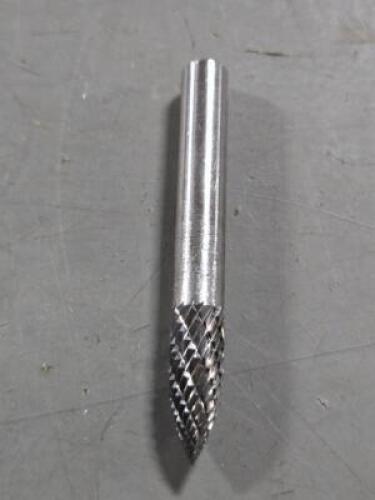 DESCRIPTION: (1) CARBIDE DOUBLE CUT TREE BUR BRAND/MODEL: ATRAX 85286201 SIZE: 1/4" RETAIL$: 23.51 QTY: 1
